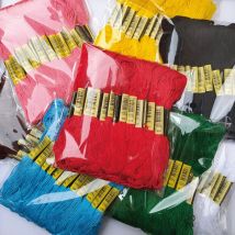 24PCs Stickerei Hand Nähgarn DIY Handwerk Handarbeiten Seidenlinie Zweigfäden Ähnlicher Faden Zahnseide Strang Kreuzstichfaden