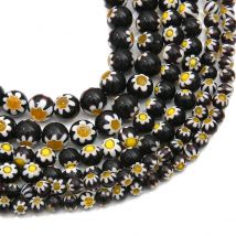 20–40 Stück Tausend Blumen-Glasperlen, runde lose Perlen, handgefertigt, DIY, Halskette, Armband, Ohrschmuck, Zubehör, Materia