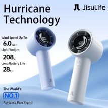 JISULIFE Nuovo arrivo Mini ventilatore portatile portatile Life10s, batteria da 5000 mAh Alimentazione a lunga durata, 5 velocità del vento, Essenziale estivo