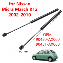 2 Pezzi 90450AX000 Ammortizzatori a Gas per Portellone Posteriore Auto per Nissan Micra March K12 2002-2010 90450AX610