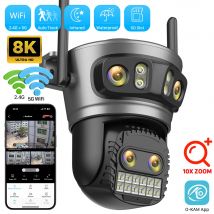 8K 4-Linsen-WLAN-Überwachung im Freien 10MP 2-Linsen AI Human Detect Auto-Cruise 15MP 6K 3-Objektiv Wifi Wireless Security PTZ IP-Kamera