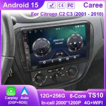 Para Citroen C2 C3 2001 2002 2003 - 2010 Android Radio de coche reproductor Multimedia navegación GPS Carplay QLED pantalla táctil estéreo automático