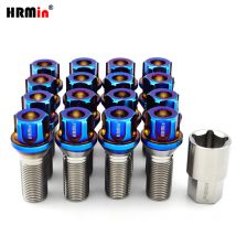 HRmin Gr5 Titan-Radschraube M14 x 1,25 x 28–50 mm JK Anti-Diebstahl-Kegelsitz für BMW Mini Toyota Supra-Autos