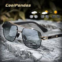 CoolPandas Hochwertige Sonnenbrille, polarisiert, für Herren und Damen, photochrom, UV400-Schutz, Sonnenbrille, Unisex, Chamäleon-Linse