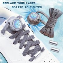 Lacci piatti automatici senza lacci scarpe casual Lacci con fibbia girevole Scarpe da ginnastica per bambini per adulti Lacci per scarpe senza cravatta 1 paio