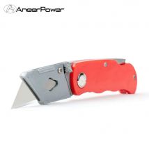 Motoring Taschenmesser - Silber, Rot, Blau, Gelb Aluminium-Universalmesser mit 5 Schnellwechsel-Ersatzklingen.