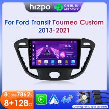 Hizpo 9-Zoll-Multimedia-Player für Ford Transit Tourneo Custom 2013–2021 Autoradio Stereo Head Unit 4G CarPlay Android Autoradio