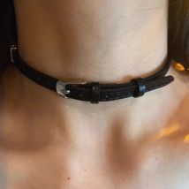 Collana con fiocco in pelle punk per donne Girocolli Spice Girls Collare decorativo Gioielli di moda personalizzati Y2K unici
