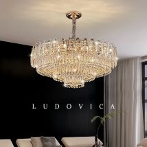 Modern Luxury LED Crystal Chandelier Pendant Lights Living Room Indoor Fixtures Chandelier Home Dining Room Decor Pendant Light