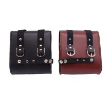 Universal Mini Motorrad Lenker Sissy Bar Satteltasche Seite Tasche PU Leder Werkzeug tasche Für Harley Honda Kawasaki Yamaha Suzuki