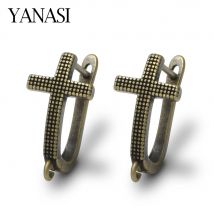1 paar NEUE Kreuz Antike Bronze Messing Ohrring Verschlüsse Haken Zubehör Für DIY Frau Ohrring Schmuck Machen Liefert