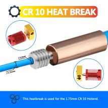 Bimetal Ender 3 Heatbreak Lega di titanio Heat Break Gola Tubo di placcatura in rame da 1,75 mm per stampante 3D Hotend Ender 3V2 CR-10
