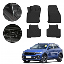 Voll Umgeben Fuß Pad Für Volkswagen T-Roc 2018 2019 2020 Auto Wasserdicht Nicht-Slip Gummi Boden Matte TPE Auto Zubehör
