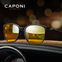 CAPONI Männer Sonnenbrille Photochrome β Titan Bein TR Rahmen Vintage Outdoor Brillen Nachtsicht Männliche Sonnenbrille BSYS520