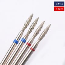 2 szt. Tornado płomień diamentowe wiertło do paznokci Manicure frezy obrotowe zadziory akcesoria do wierteł spiralne frezy do paznokci narzędzia