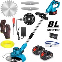 Tosaerba elettrico senza fili 1800W Tagliaerba senza spazzole Cordless Weed Wacker Lunghezza regolabile Angolo Ramo Potatura Giardino