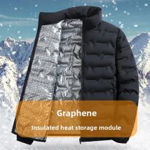 CHUJIEMen Herbst und Winter Graphenmaterial warmer und lässiger leichter Baumwolljacke Herrenmantel