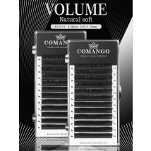 CoMango Premium False Mink Individual Eyelashes Extension Pure Black Fluffy Lash Soft Natural Volume Lash Extensions for Makeup