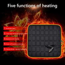 12V Car Seat Heated Cover Adjustable Temperature Electric Heating Pads 40W Winter Seat Heater Anti-slip Car Seat Heating Cushion