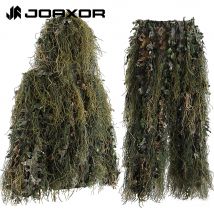 JOAXOR Ghillie Suit Gilly Hunting Suits Pants 3D Leaf Camo Camouflage Coveralls Youth Adult Lightweight Clothes
