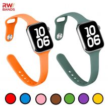 Modisches schlankes Silikonarmband für Apple Watch Band 46 mm 40 mm 41 mm 42 mm 45 mm 44 mm Damenarmband Iwatch Serie 11 10 9 8 7 SE3