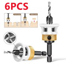 Woodworking Limit Four Edge Countersink Drill Alloy Drill Cone Drill Adjustable Depth Step Drill Screw Countersink Drill Bit