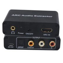 Estrattore audio ARC DAC ARC L/R coassiale SPDIF Jack Estrattore Convertitore canale di ritorno per cuffie in fibra RCA da 3,5 mm per TV