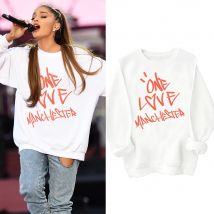 Ariana Grande One Love Manchester Sweatshirt Harajuku Rundhals Langarm Oversize Hoodie