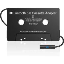 Bluetooth 5.0 Cassette Receiver,Tape Audio Adapter, Tape Desk Player for Listening Mobile Phone Music and Car Voice,Hands Free