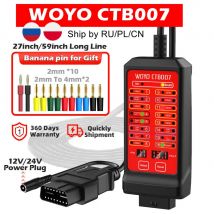 WOYO OBD2 diagnosis herramientas para coche multimarca, probador de voltaje Digital de 16 Pines, caja de ruptura OBD con cable de extensión OBDII de 29,5 inch/59 inch, CTB007 CAN herramientas taller