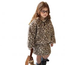 Winter Children Girl 2PCS Clothes Set Soft Velvet Infant Babys Girls Leopard Sweatshirt+skirt Outfit Thicken Warm Kids Girl Suit
