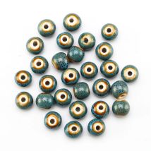 6/8/10/12/14MM Runde Blume Glasur Keramik Perlen Für Für Armband Schmuck Machen DIY Handwerk Zubehör Retro Farbe Porzellan Perle