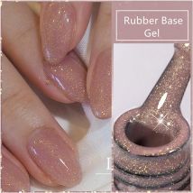 7ml Brokatowy Żelowy Lakier Bazowy Gumowy Różowy Biały Soak Off UV LED Samopoziomujący Żel Konstrukcyjny UV Lakier do Manicure Akcesoria do Paznokci