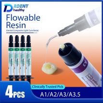 DRDENT 4PCS Dental Harz Licht-Curable Flowable A1 A2 A3 A3,5 Verbund Harz Etch Gel Klebstoff Oral füllen Werkzeuge