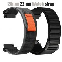 Pasek nylonowy do zegarka HaiWei Galaxy Watch 7 6 5 4 40mm 44mm Classic/Active/Gear S3 Frontier 20mm 22mm Sport Loop Strap Amazfit GTS 3 4