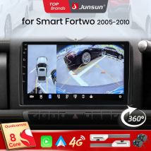 Junsun Qualcomm 8-Core 360 Fotocamera Wireless CarPlay Android Auto Autoradio per Mercedes Benz Smart Fortwo 451 2005-2011