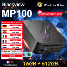 Blackview MP100 Mini PC 7430U 16GB DDR4 512GB SSD WiFi 6 Windows 11 Pro AMD Mini computer a 6 core e 12 thread BT5.2