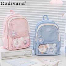 Süßes Mädchen schwarzer Rucksack Schult asche große Kapazität Schulreise Schulter Frauen tasche transparent itabag