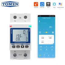 TOMZN TOVA-63T WIFI-Schalter 63A Smartlife TUYA Leistungsschalter Energiezähler Messung Timer Spannung Strom Fehlerstromschutz