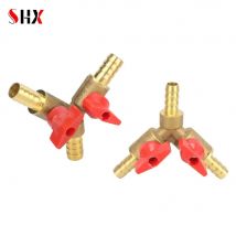 6 8 10mm Wąż Barb Y Typ Trzy 3-drogowy mosiężny zawór kulowy odcinający Złączka rurowa Adapter do paliwa Gaz Woda Olej Powietrze