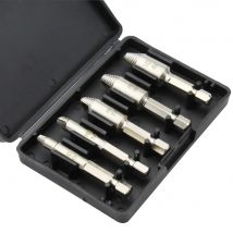 2025-Ausdreher-Set für beschädigte Schrauben. Entfernen Sie leicht abisolierte oder beschädigte Schrauben. Abisolierte Schraubenentferner aus Schnellarbeitsstahl. Hohe Härte