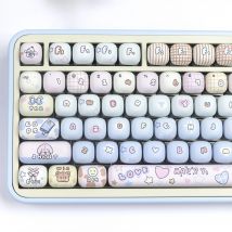 MOG Copritasti PBT 5 Giocattoli a sublimazione termica 136 tasti per tastiera meccanica Mx Switch Regali per ragazze AKK O