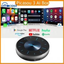 OTTOCAST P3 OttoAibox CarPlay AI Box Wireless Android Auto Smart TV Box Autozubehör für Benz Audi Kia Hyundai VW Toyota
