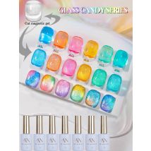 MIANEL 12ML 1-10PCS Candy Glass Gel Nagellack, Ice-Clear Hot-Selling Dopamin Nägel, Nail art Fantasy Nagellack Sommer Nägel