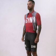 Tiefrotes Herren-Kurzarm-Radanzug-Set für den Außenbereich, Rennrad-Anzug, MTB-Kleidung, Pro Cycling Club Fahrrad-Set