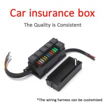 12 V Sicherungsblock Sicherungsrelais-Box-Block, 11-Wege, wasserdicht, 4 PINATC/ATO Sicherungsblock und 6-Slot-Relais-Panel für Universalfahrzeuge, Autos