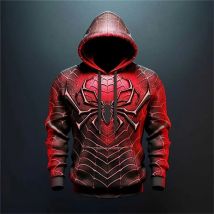 Spinne Muster Herrenmode Hoodies Langarm Herbst Winter 3D Druck Straße Hip Hop Sweatshirts 6XL Plus Größe Casual Hoodies