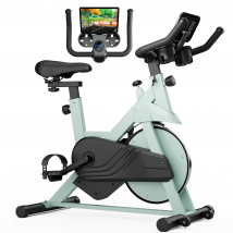 Superun Upgrade Exercise bike 32-Level Smooth Magnetic Resistance Indoor Bike with Pad Mount & LCD Monitor 300 LBS Weight MAX