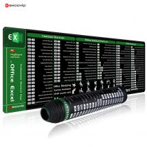 Tappetino per mouse EXCO Excel Grandi scorciatoie Foglio economico Tastiera Tappetino per mouse Bordo cucito Base antiscivolo Tappetino da scrivania per computer per Home Office