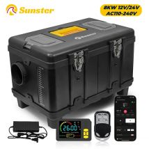 Riscaldatore ad aria diesel TOOLBOX da 8KW 12V/24V/220V con app Bluetooth e controllo LCD Riscaldatore per auto notturno ultra silenzioso per camion esterno RV per auto
